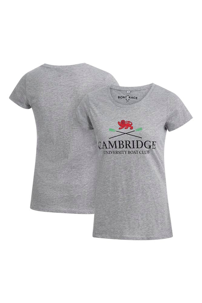 Cambridge Women's Grey Marl Large Logo Tee