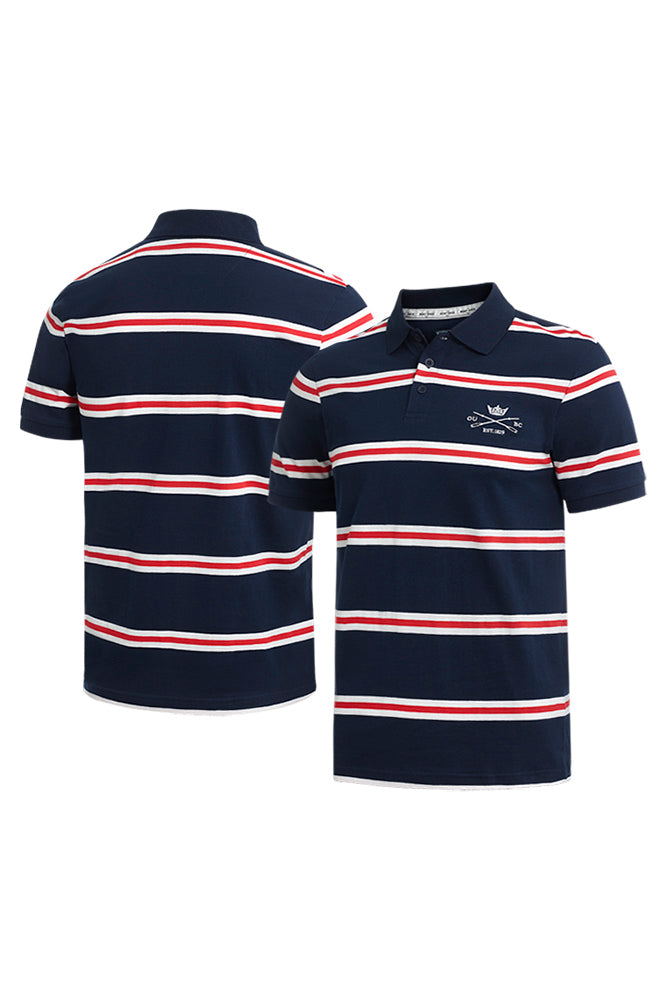 Oxford Men's Striped Polo