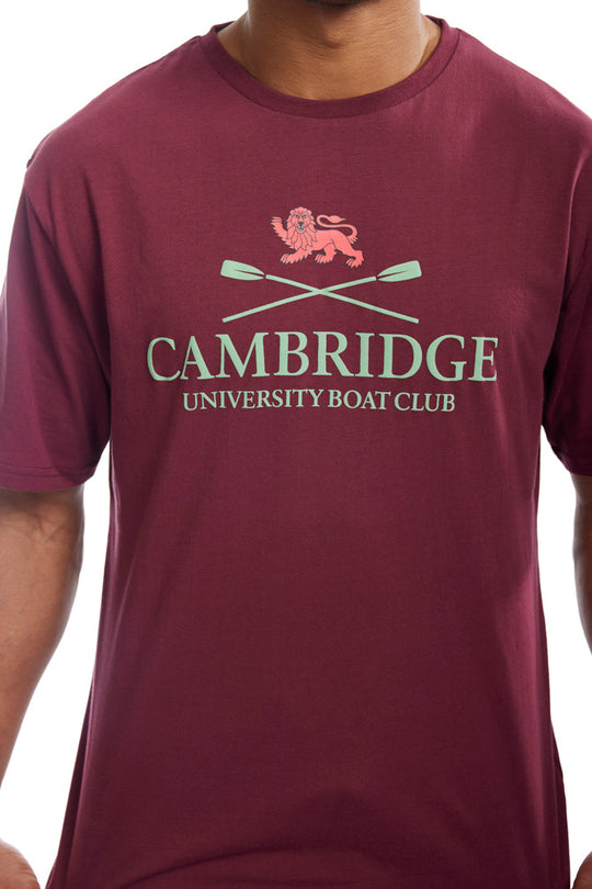 Cambridge Men’s Burgundy Large Logo Tee