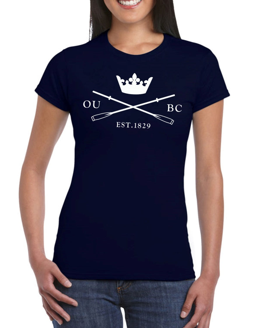 Oxford Women's Navy Large Logo Tee