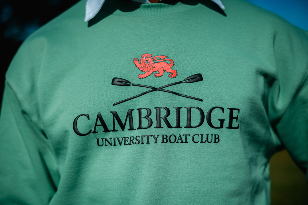 Cambridge Men's Large Logo Sweat in Cambridge Blue