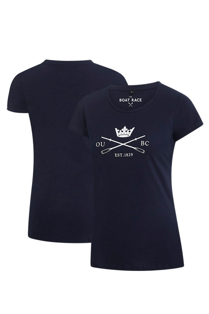 Oxford Women's Navy Large Logo Tee